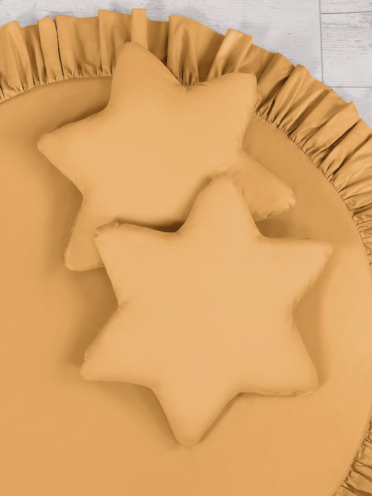 2-Piece Kids Throw Pillows Set Mustard
