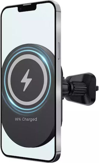Forever Core MSH-140 Auto Handyhalterung mit Magnet und Kabelloses Laden MagSafe Schwarz