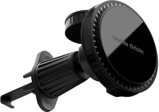 Mobile Origin Car Mobile Mount with Magnet and Wireless Charging MagSafe Black