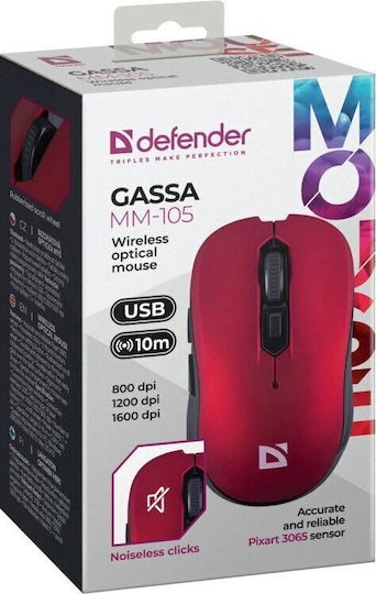 Defender Gassa MM-105 Wireless Vertical Mouse Red