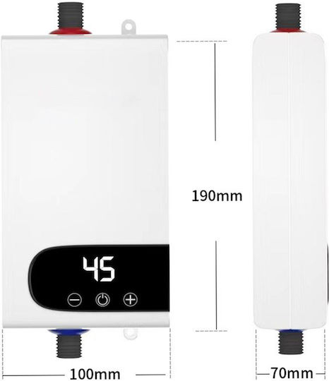 Wall Mounted Electric Single-Phase Instant Water Heater for Bathroom / Kitchen 5.5kW