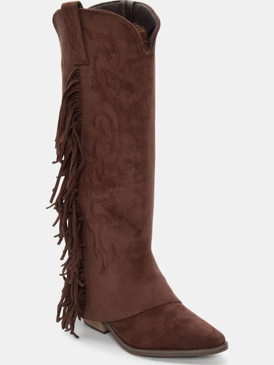 Leather Cowboy Boots Brown