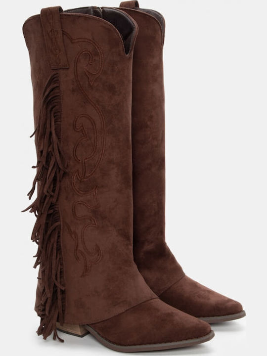 Leather Cowboy Boots Brown