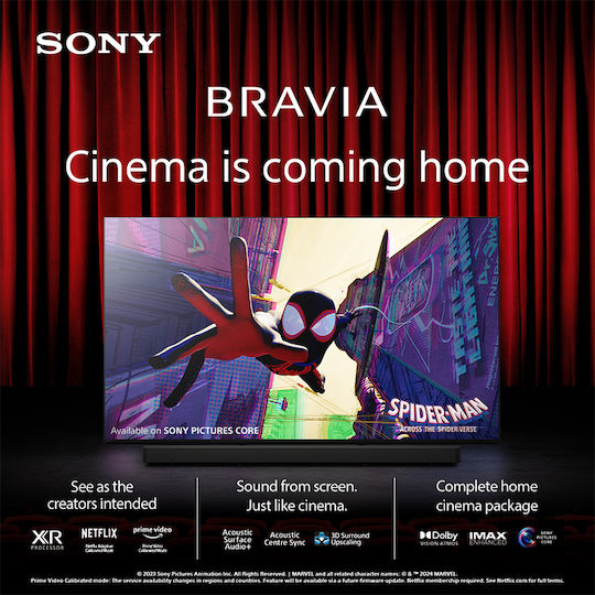 Sony Smart Τηλεόραση 65" 4K UHD OLED Bravia 8 HDR (2025) K65XR8APB