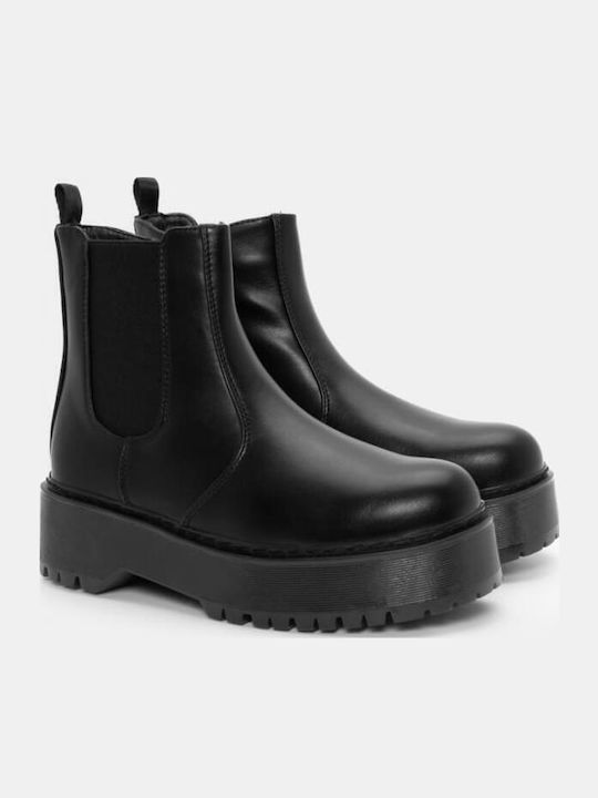 Leather Women's Chelsea Boots Black