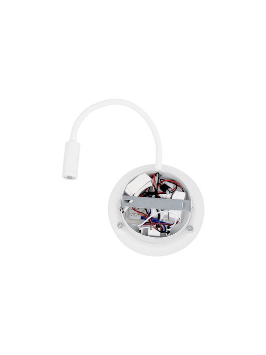 GloboStar Goose Единично LED Топло бяло Спот в Бял Цвят