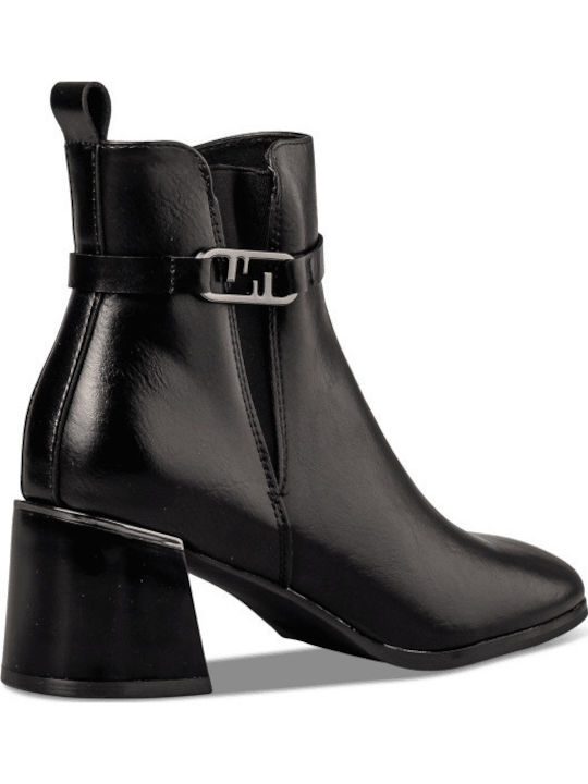 Women's Ankle Boots with Medium Heel Black