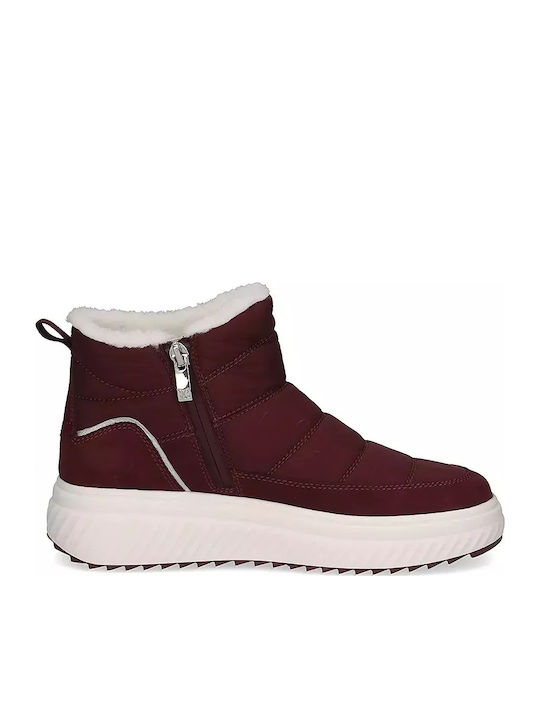 Stiefeletten Damen Burgundisch