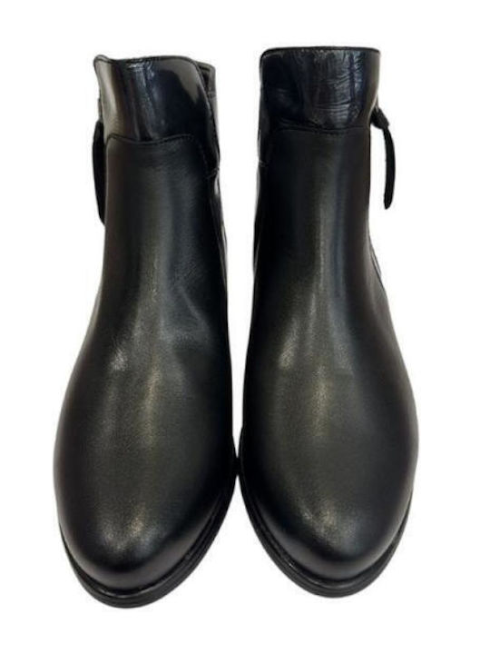 Ghete De Piele Dama Ankle Boots Negre