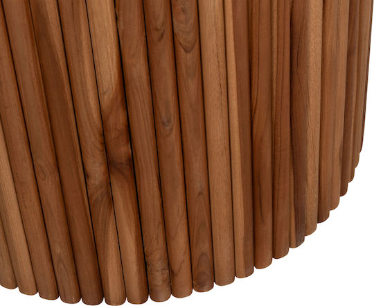 Roder Rund Tisch Speisesaal aus Massivholz Teak 130x130x79cm