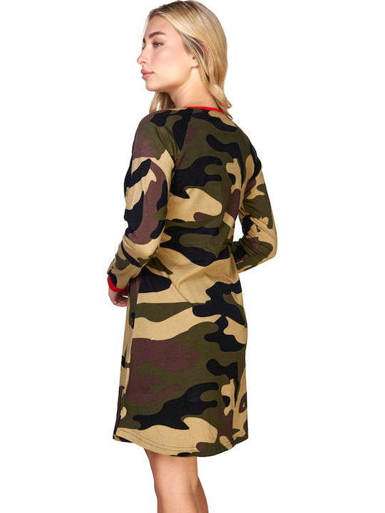 Kare Design Winter Damen Nachthemd Khaki