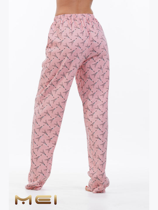 MEI Pantaloni Pijamale pentru Femei Pink