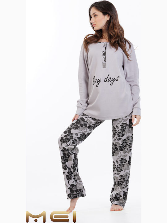 MEI Set Pijamale pentru Femei Gray