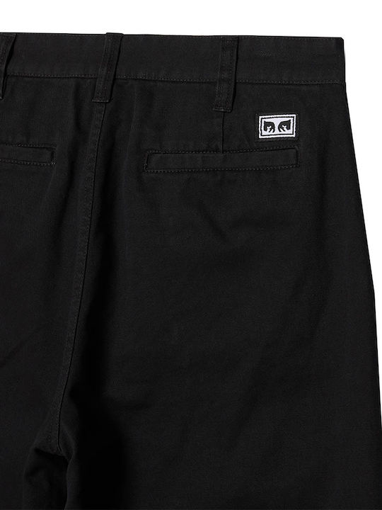 Trousers Chino in Baggy Line Black
