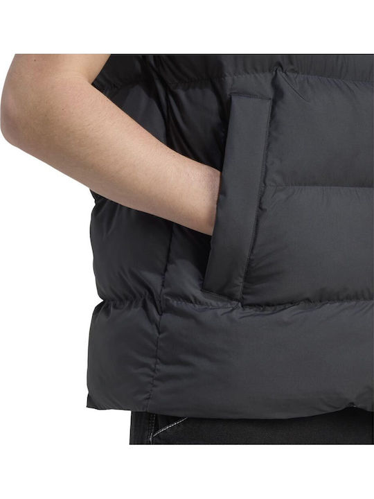 Vestă Puffer Tonal Geacă Puffer Fără Mâneci Neagră