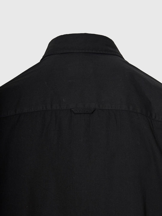 Long-sleeved Cotton Shirt Black