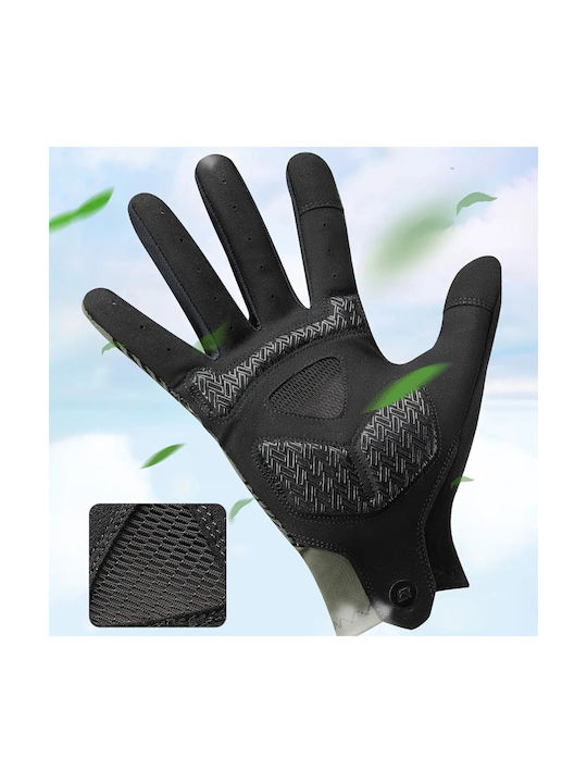 Rockbros Full Finger Cycling Gloves Adults Green