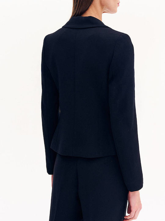 Forel Kurz Damen Mittellang Blazer Black