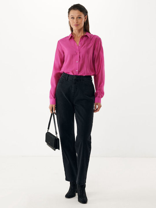Women's Long Sleeve Shirt Fuchsia