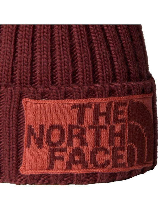 Beanie Unisex Σκούφος Πλεκτός σε Κόκκινο χρώμα