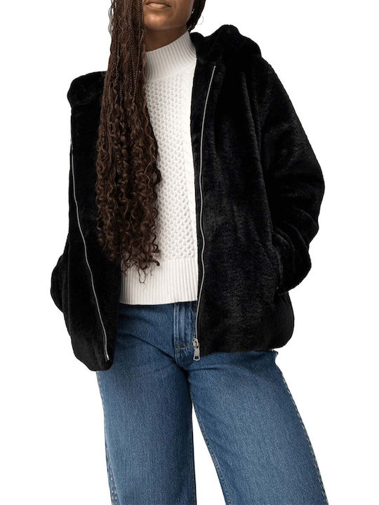 Frauen Pelz Black