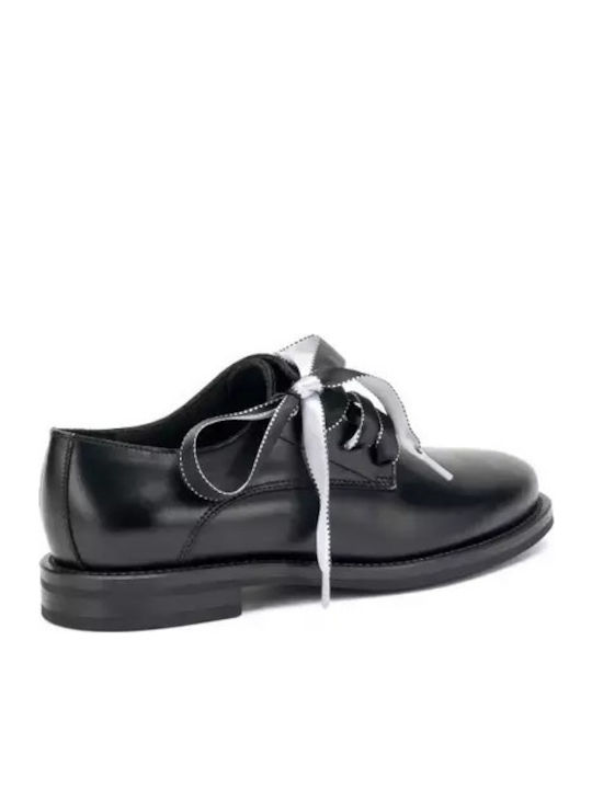 Women's Synthetic Leather Oxford Shoes Black