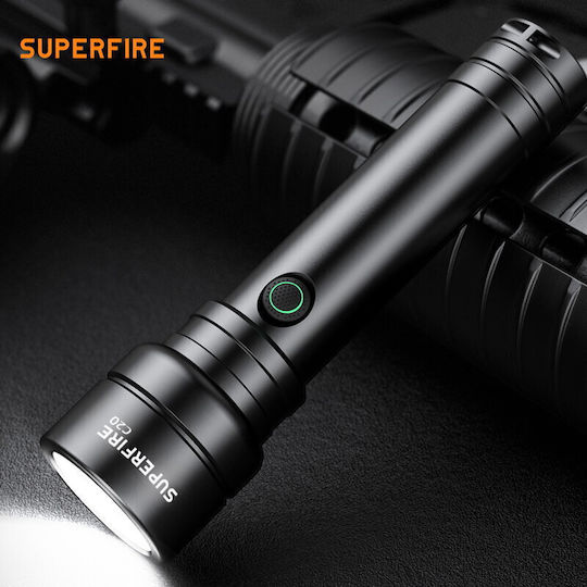 Supfire Lanternă cu Bliț LED Reîncărcabilă IP43 cu Luminozitate Maximă 2700 Lumen