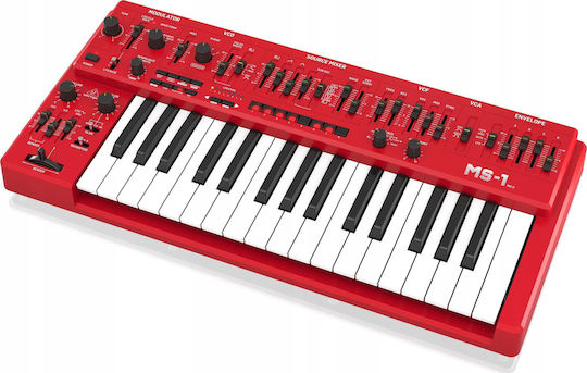 Behringer Synthesizer MS-1 MK II-RD mit 32 Dynamisch Tasten Rot