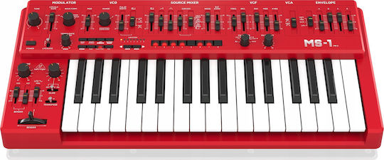 Behringer Synthesizer MS-1 MK II-RD mit 32 Dynamisch Tasten Rot