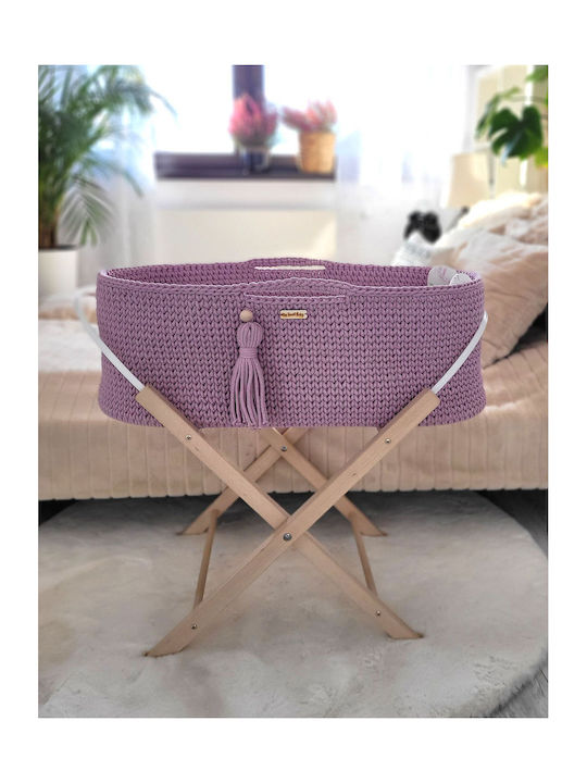 My Sweet Baby Moses Basket with Stand Lilac