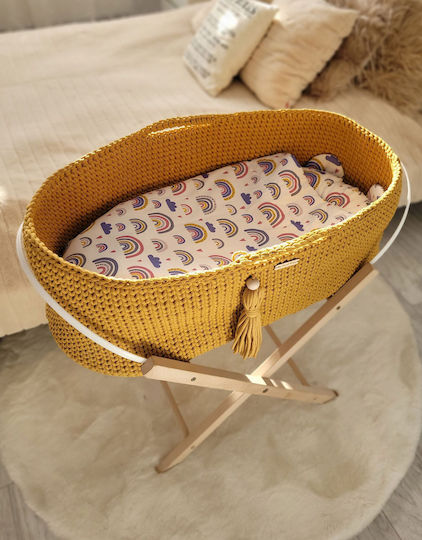 My Sweet Baby Moses Basket with Stand Yellow