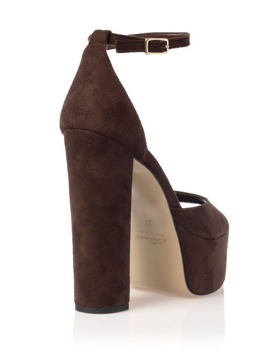 Suede Sandals Brown