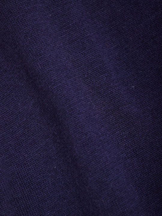 Women's Sweater Cotton Turtleneck Blue