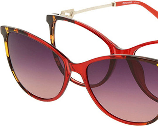Solano Cl 90191d Damen Brillengestelle Polarisiert Clip-On Kunststoff Rote 54 Mm