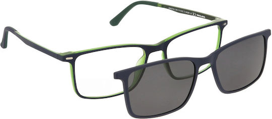 Ramă Ochelari Solano Cl 90245c Pentru Bărbați Cu Prescripție Din Plastic Negru 55 Mm