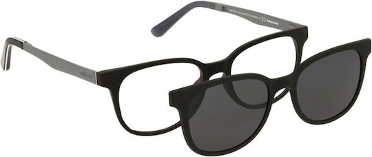 Solano Cl 50047a Black Plastic Eyeglass Frames Polarized Clip-on Boys 47 Mm