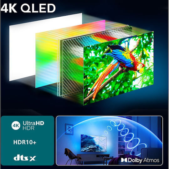 Philips Smart Τηλεόραση 65" 4K UHD QLED PUS8510 HDR (2025) 65PUS8510/12
