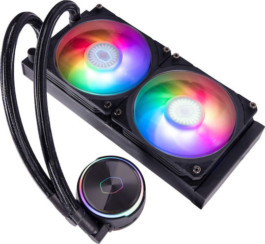 CoolerMaster Masterliquid PL240 Flux Υδρόψυξη AIO CPU με 2 Ανεμιστήρες 120mm και ARGB Φωτισμό
