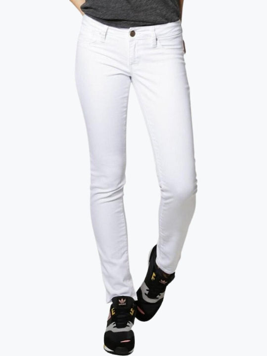 Blugi de damă cu croială skinny Alb