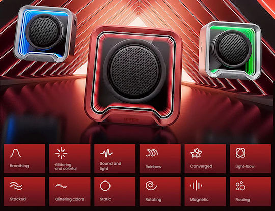Edifier QS20 Αδιάβροχο Ηχείο Bluetooth 6W με Διάρκεια Μπαταρίας έως 15 ώρες Ασημί
