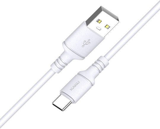 Kakusiga KSC-421 USB 2.0 Cable USB-C male - USB-A Λευκό 2m