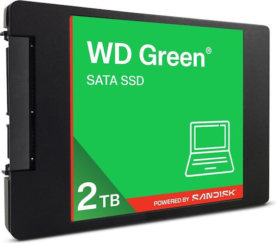 Western Digital Green 5Gen SSD 2TB τύπου 2.5'' με σύνδεση SATA III WDS200T5G0A-00CPT0
