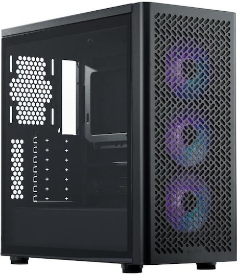 CoolerMaster Elite 502 Gaming Midi Tower Κουτί Υπολογιστή με Πλαϊνό Παράθυρο Μαύρο