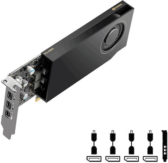 PNY RTX A400 4GB GDDR6 Κάρτα Γραφικών