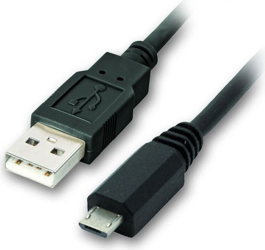 VCOM Regular USB 2.0 spre micro USB Cablu Negru 0.8m (CU271-0.8) 1buc