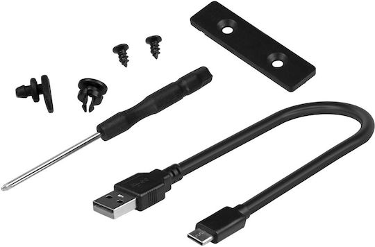 Savio AK-84 Твърд диск кутия M.2 SATA III с връзка Type-C в Черен цвят