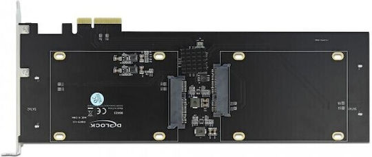 Delock PCI Express X2 Card 4 x HDD SSD SATA 22 Pin Data + Power RAID Delock 90433