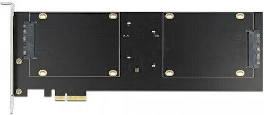 Delock PCI Express X2 Card 4 x HDD SSD SATA 22 Pin Data + Power RAID Delock 90433