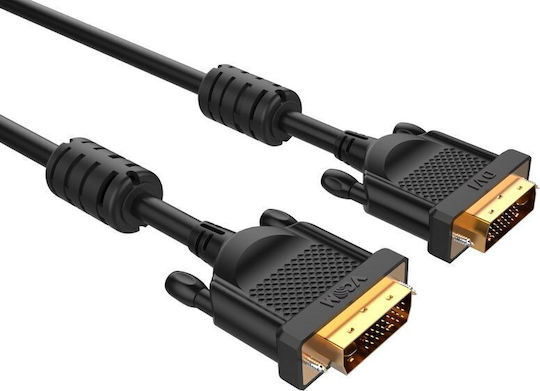Vcom Cg442gd-5m кабел от DVI мъжко към DVI мъжко 5м черен FHD 18 Gb/s