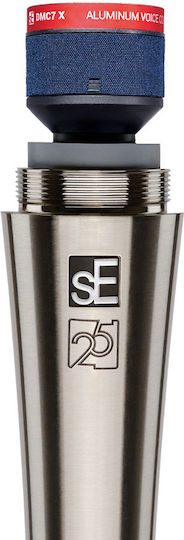 SE Electronics V7 Δυναμικό Microphone XLR Handmade for Vocals in Silver Color Nickel 25th Anniversary Edition